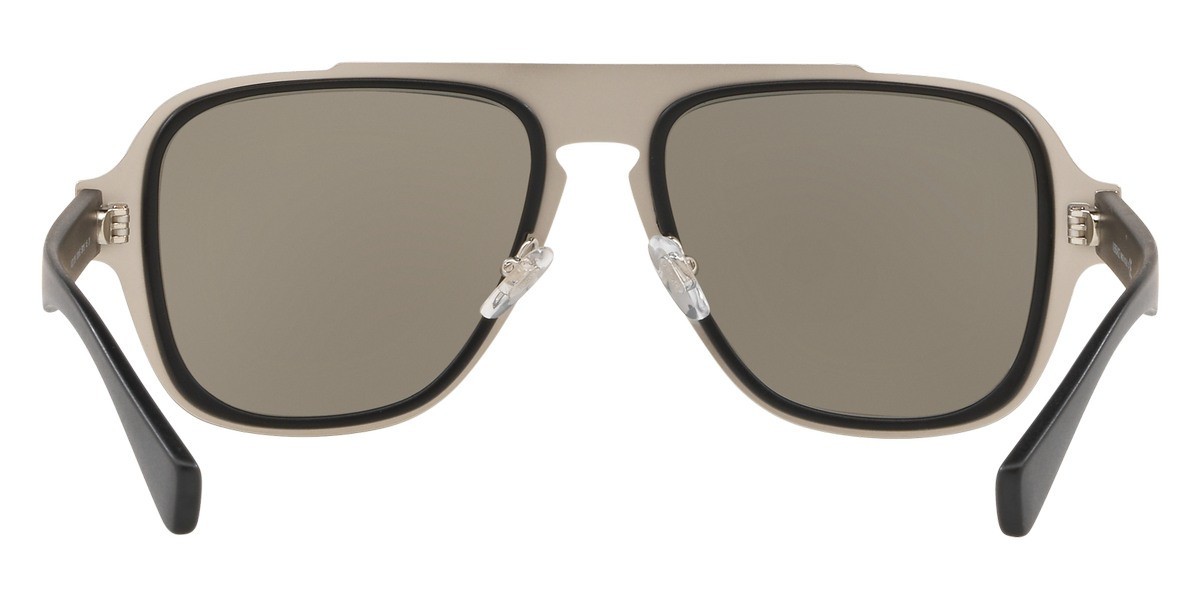 New Versace Man Irregular Sunglasses VE2199 10006G Black/Grey Mirror Silver 56mm