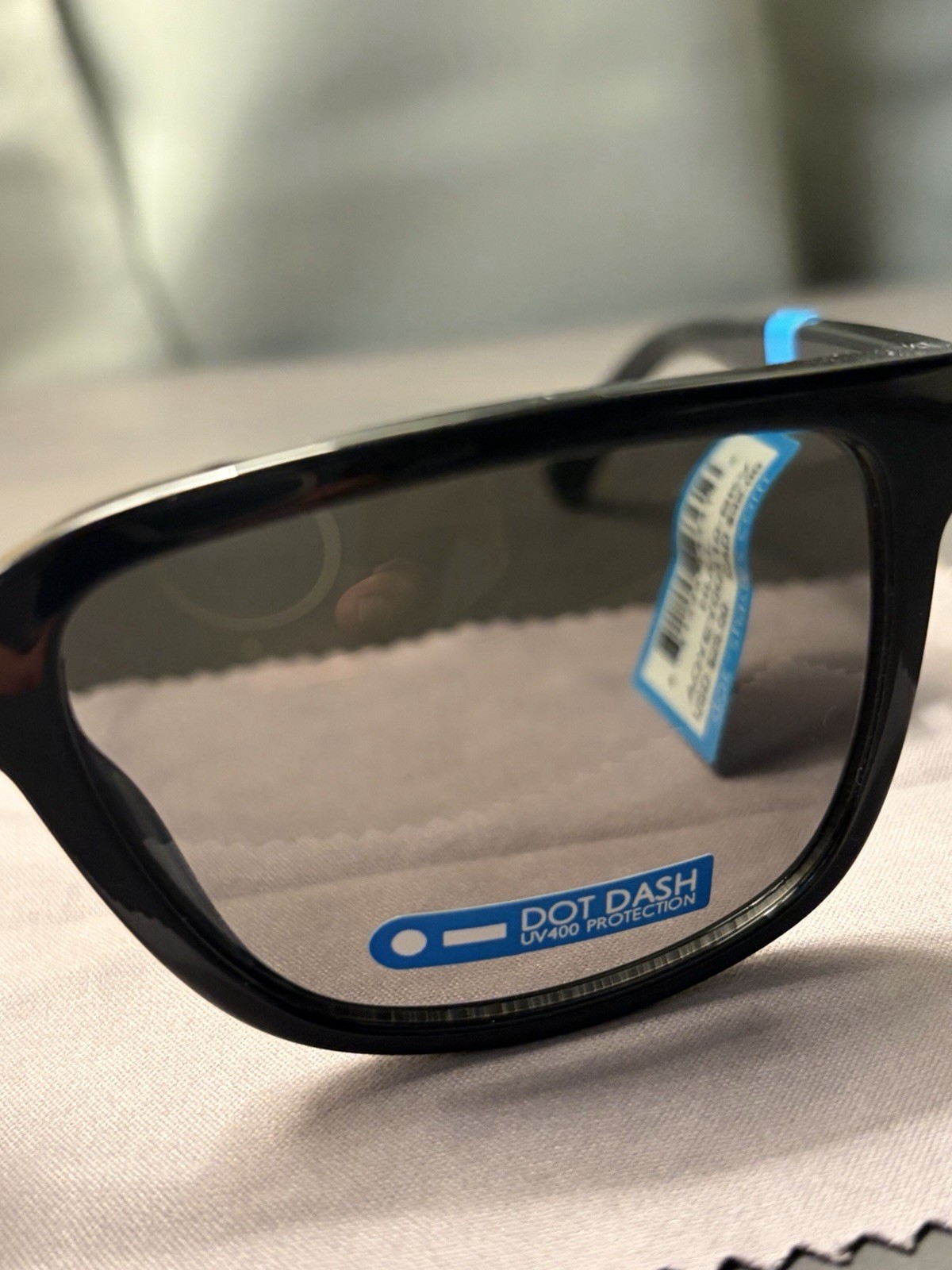 Dot Dash Hull Sunglasses Black Gloss/Vintage Grey 400 UV Protection Made In USA