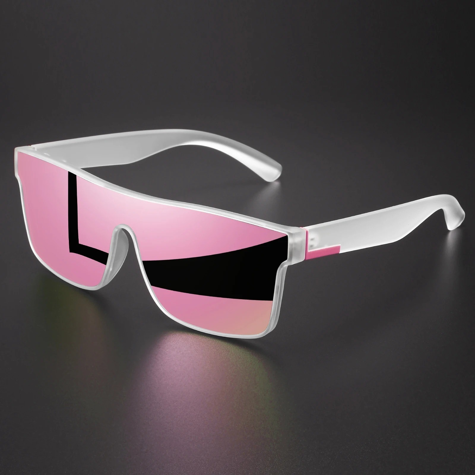 Classic Square Sports Sunglasses – One-Piece Lens, UV400 Unisex Comfort Fit