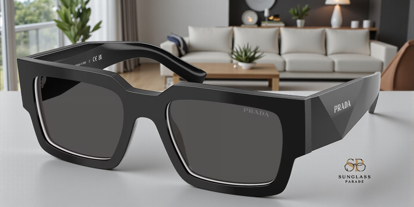 PRADA PR B17S 16K08Z Black Talc Dark Grey 54 mm Men’s Sunglasses