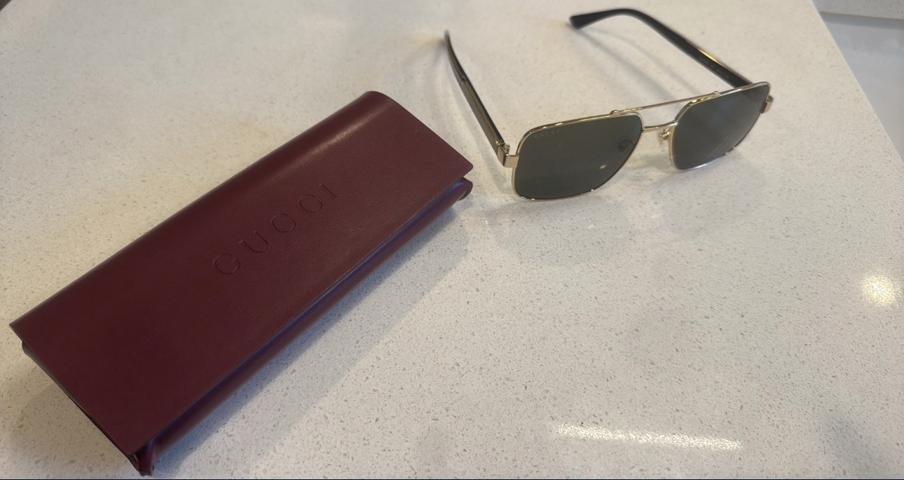 GUCCI GG0529S-001-60 Sunglasses Size 60mm 145mm 17mm gold Men NEW