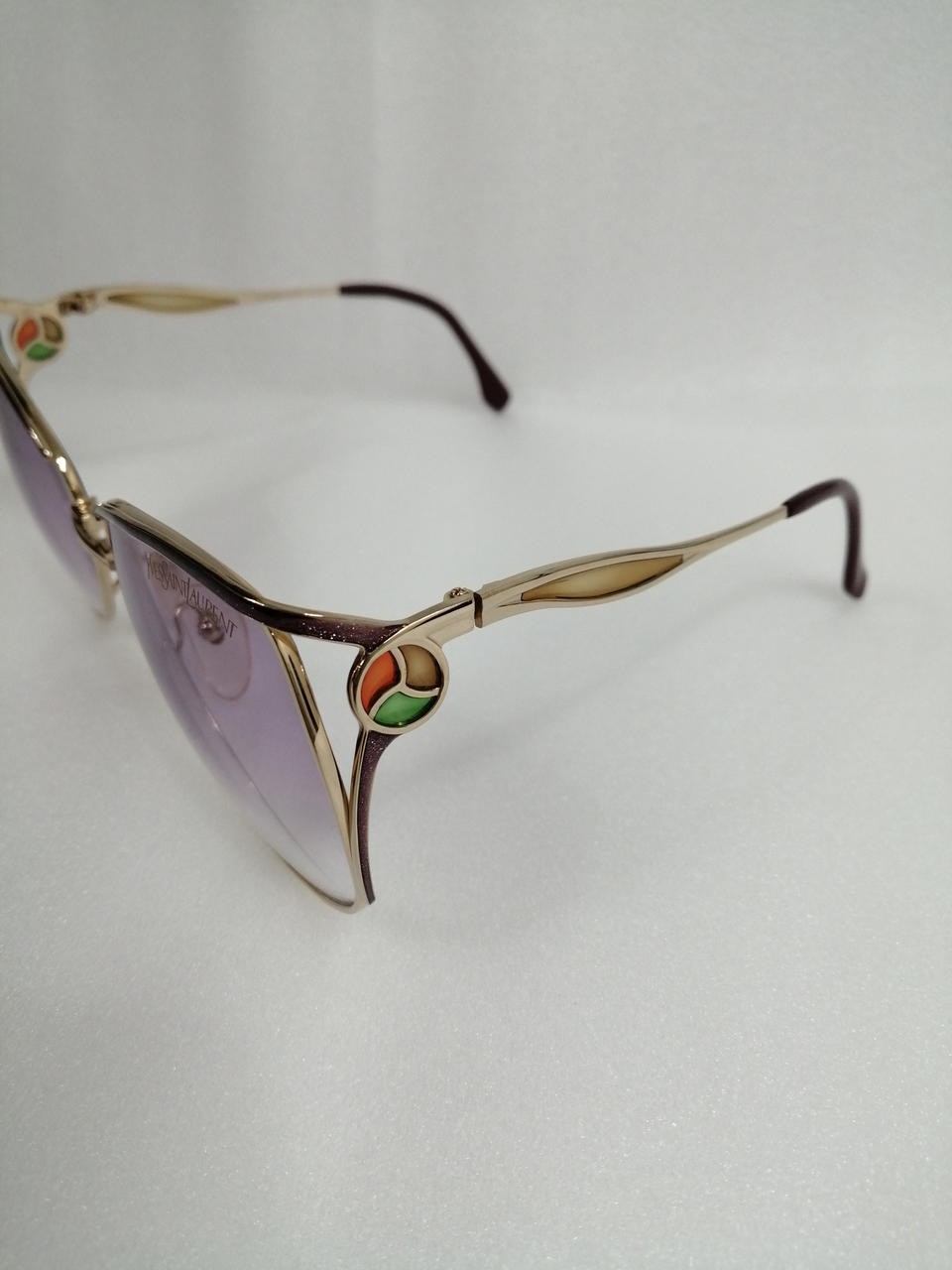 Yves Saint Laurent 31-5160 Gold Lens Purple Sunglasses