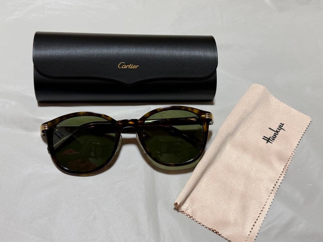 Cartier Premiere de Cartier Sunglasses CT0302S Brown Tortoise Frame Used From JP