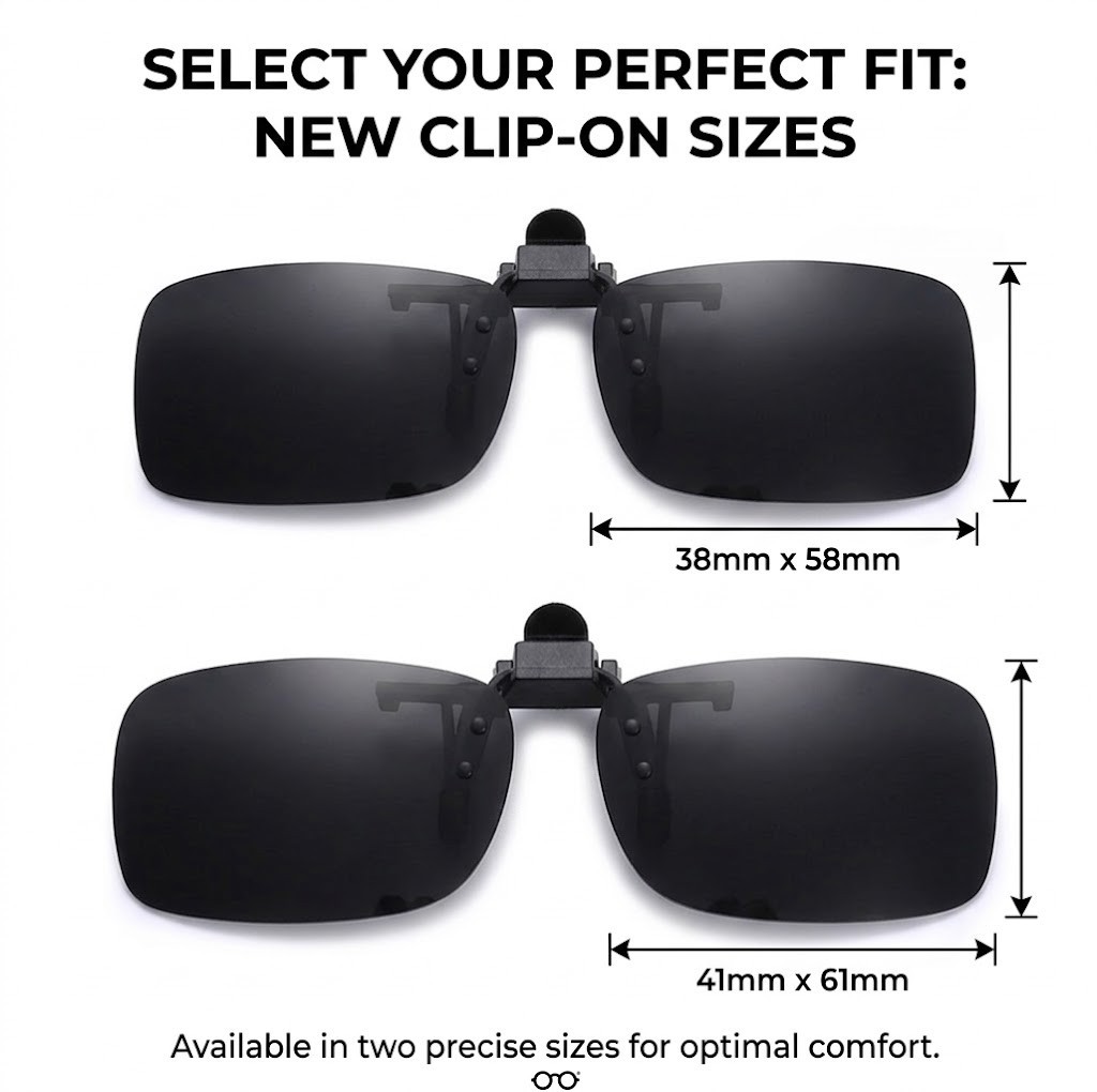 Polarized Sunglasses Flip Up Clip On Men Women 100% UV400 Protection With Pouch