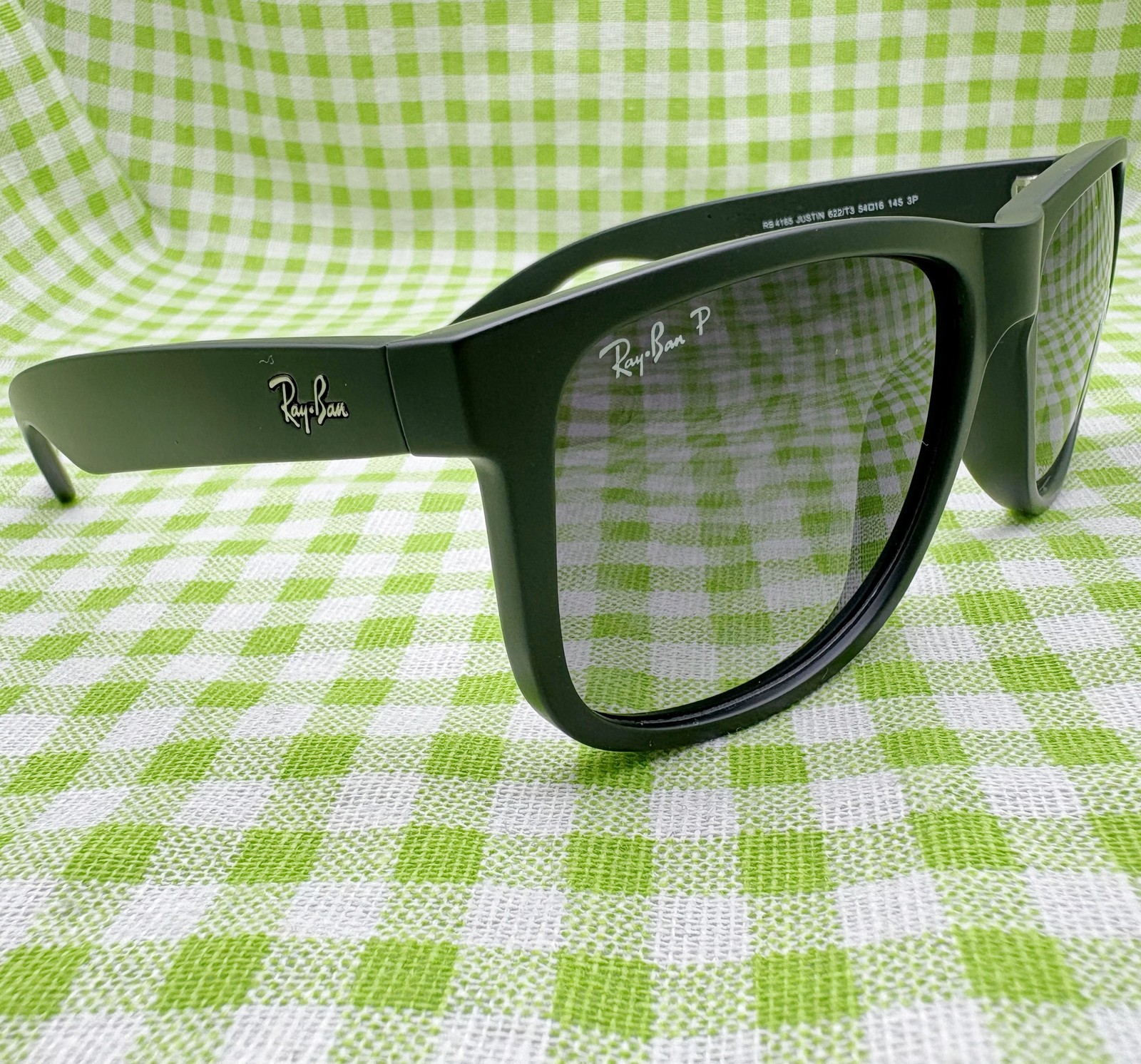 2026 New Men’s Sunglasses RB4165 55mm Ray-Ban Justin Rubber Black Grey Gradient