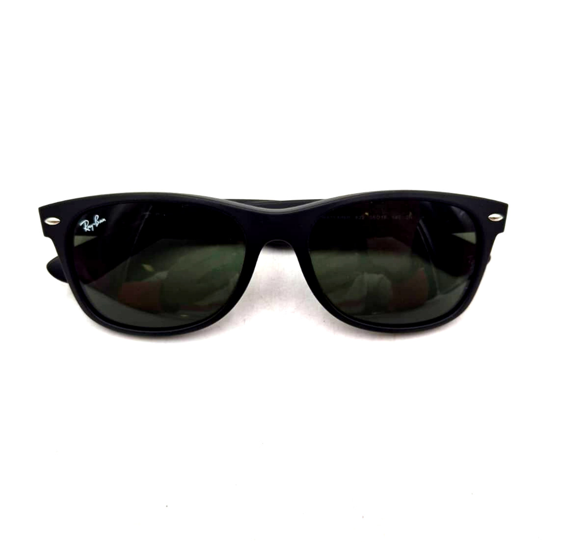 Ray-ban RB2132 New Wayfarer-622 Rubber Black Green Lenses Sunglasses