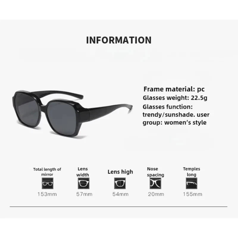Polarized Fit Over Sunglasses UV400 Folding Myopia Glasses Cover Men Women