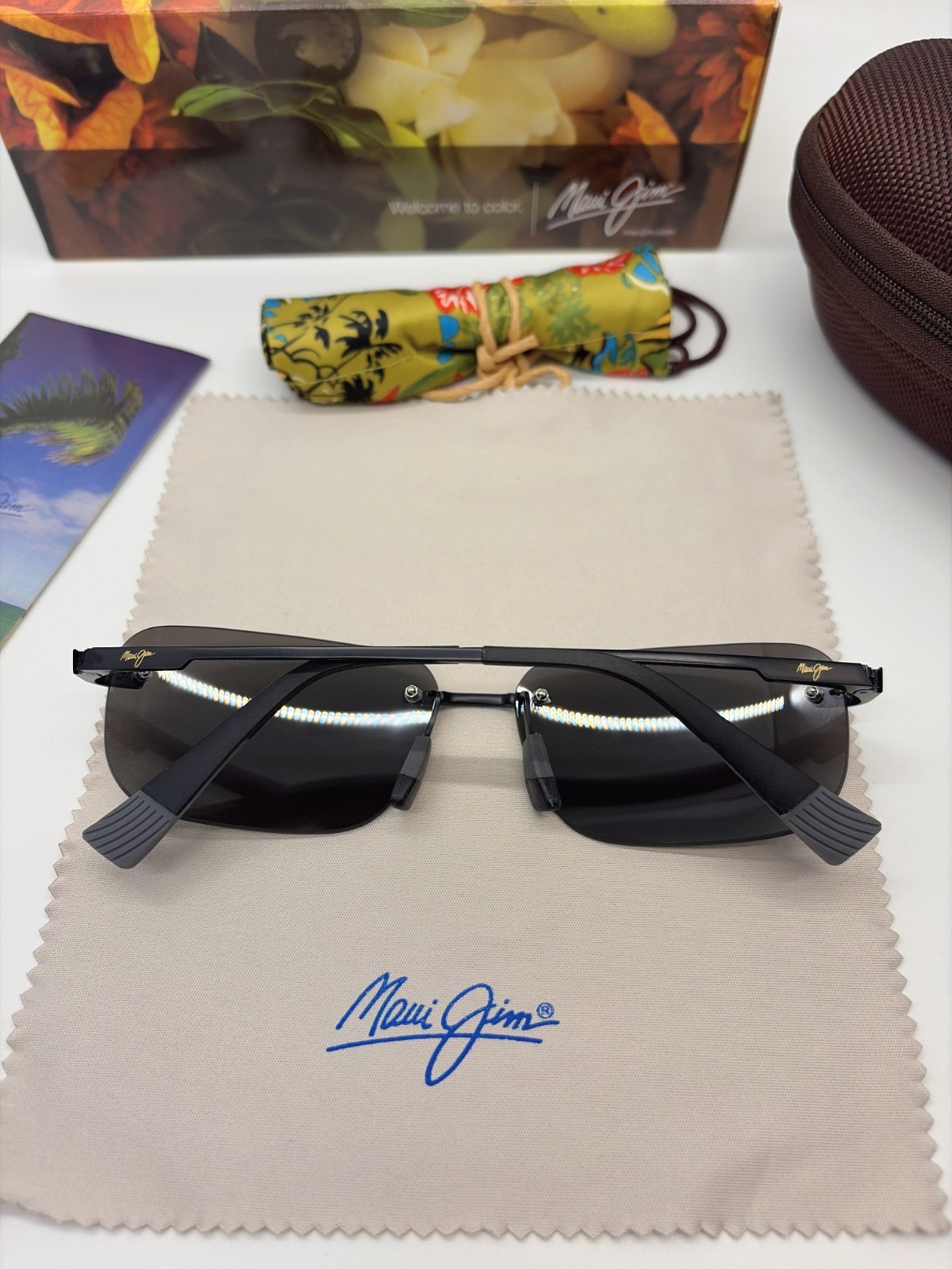 Maui Jim Lanakila S624-02 Polarized Sunglasses Black Frame Silver Lens 59/16-140