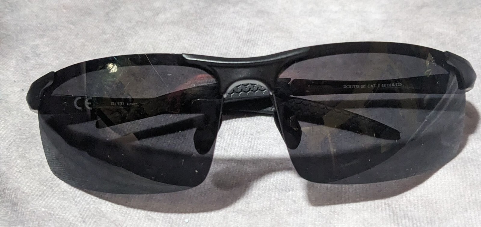 Duco Sports Mens Black Polarized Metal Frame Sunglasses