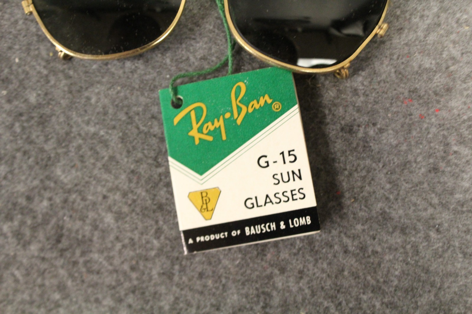 Vintage Ray Ban G-15 Clip On Sunglasses With Case Bausch & Lomb Made In USA
