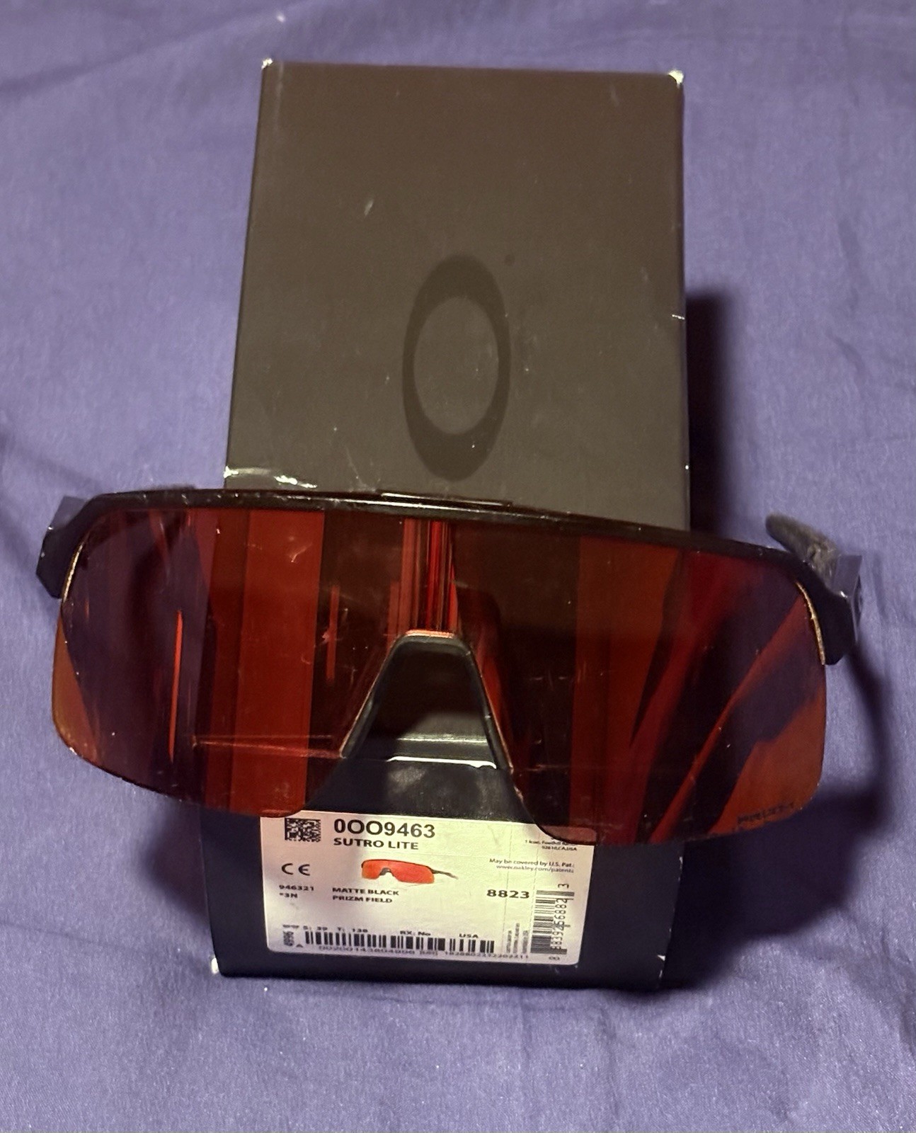 Oakley Sutro Lite Sunglasses OO9463-2139 Matte Black Frame W/ PRIZM Field Lens