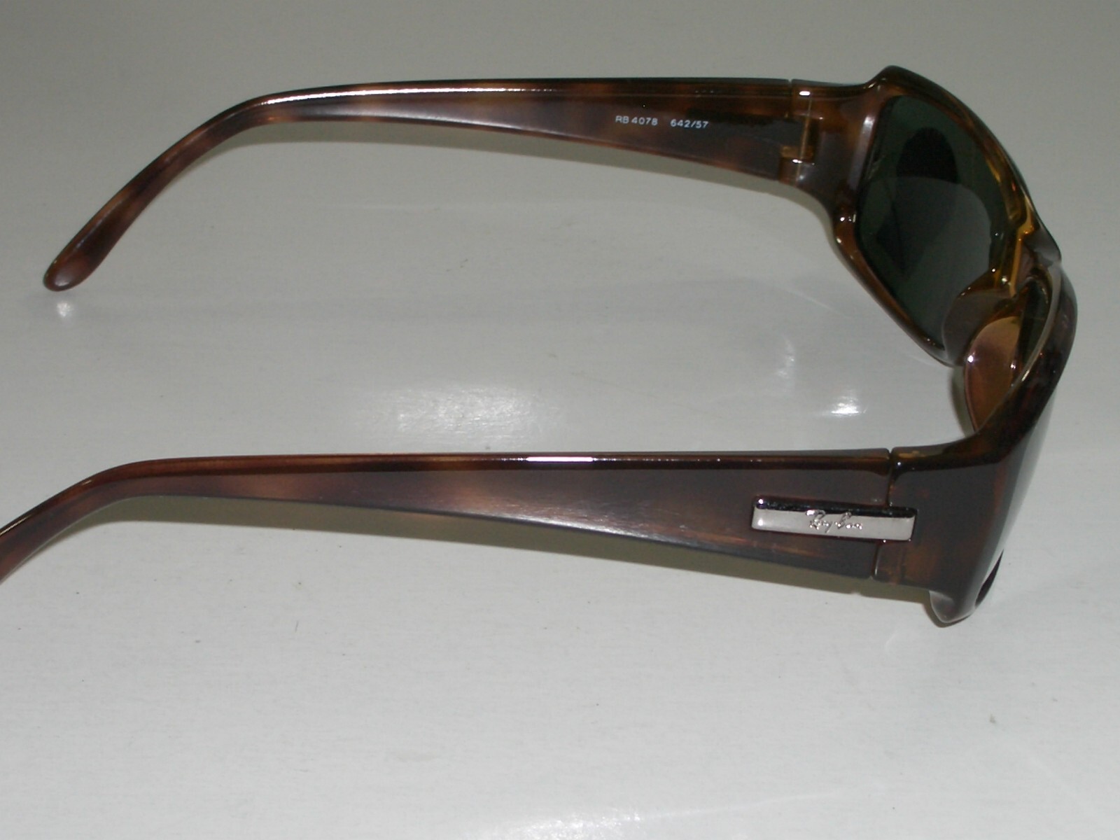 RAY BAN RB4078 642/57 SLEEK G15 CRYSTAL SLEEK SHINY TORTOISE SUNGLASSES NEW