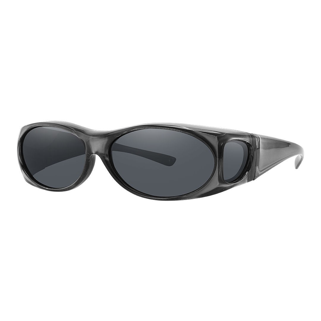 Polarized Sunglasses Medium Fit Over Glasses Rectangular OTG Frame Anti-Glare
