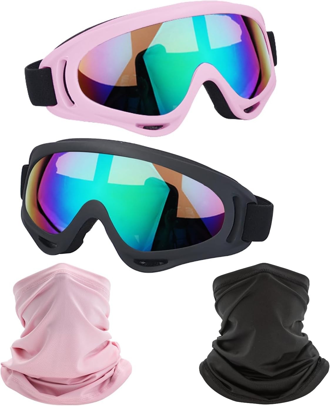 Motorcycle Goggles 2 Pack for Dirt Bike ATV Motocross Riding & Hiking