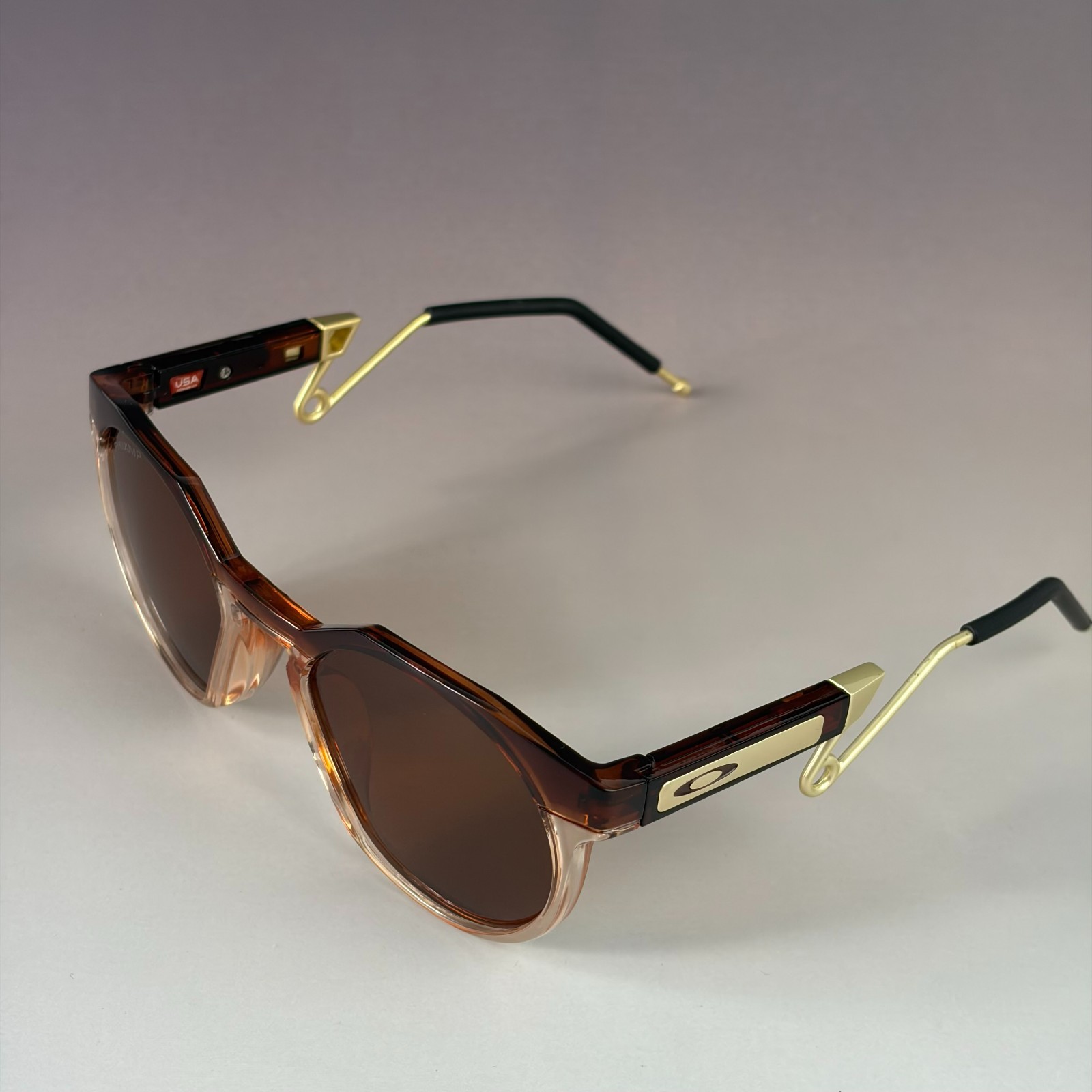 Oakley HSTN Metal Round Sunglasses Prizm Brown Polarized New W/ Case