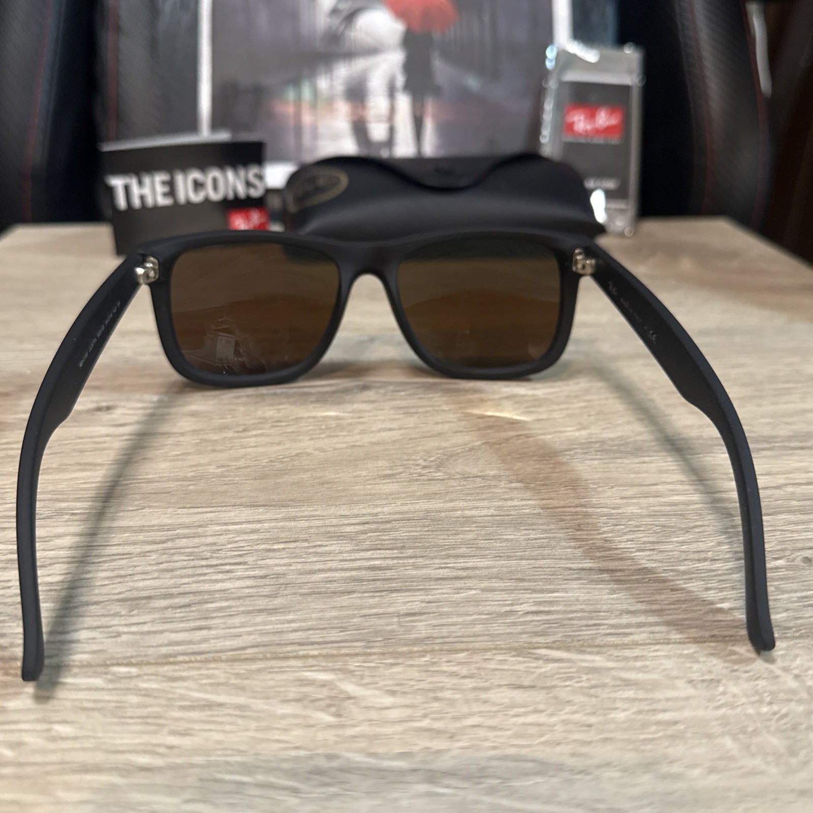 RayBan 4165 Justin 622/55 Matte Black/ Blue Mirror 54mm