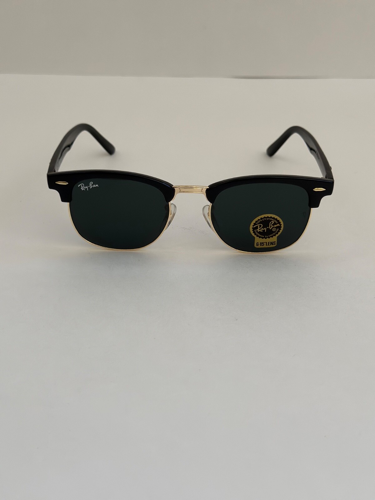 Ray-Ban Clubmaster Men’s Sunglasses (Black & Gold)