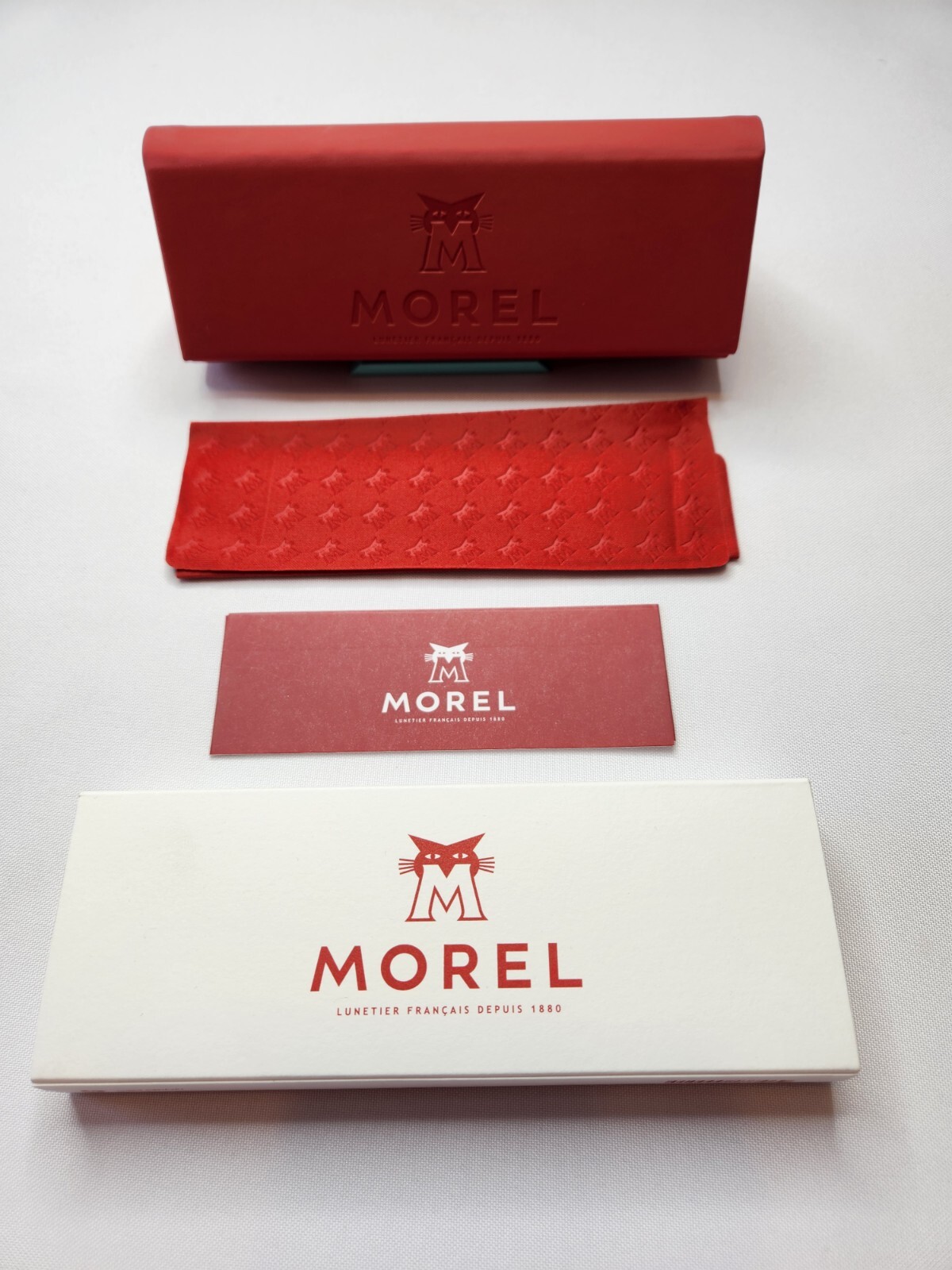 MOREL FRANCE PARKER NR19 METAL BLACK/RED SUNGLASSES w POLARIZED LENS