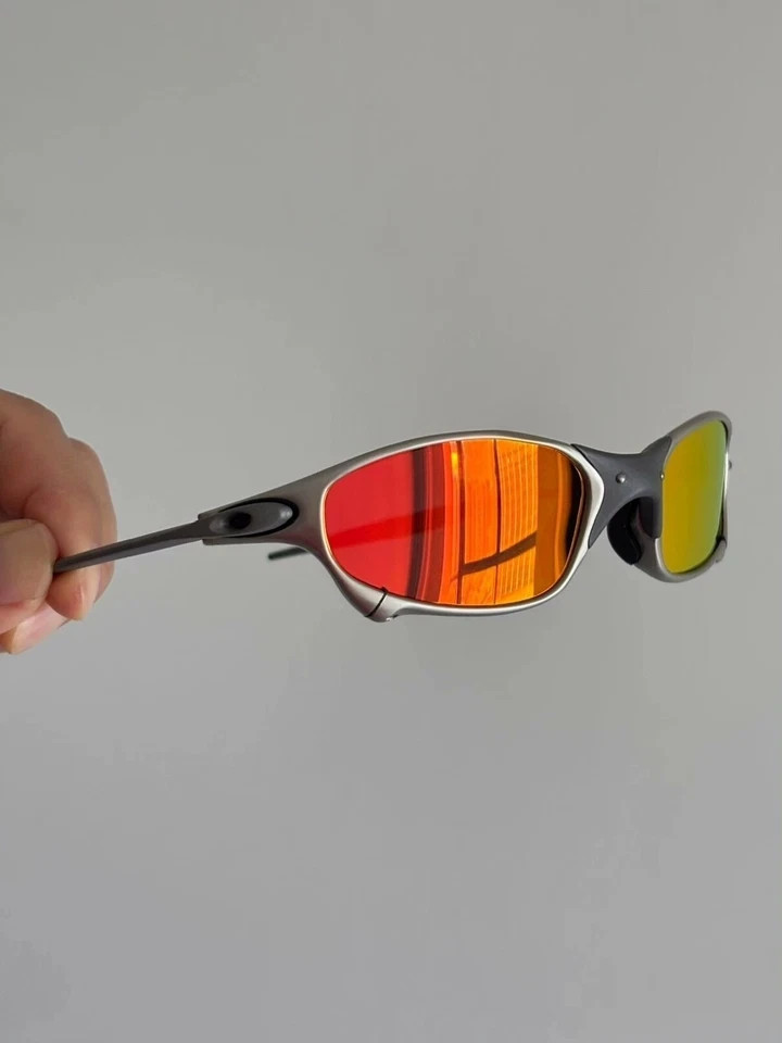Oakley X-Metal Juliet 1.0 Sunglasses Silver X Gray Frame/Ruby Lenses