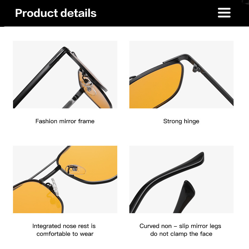 Metal Square Tinted Myopia Nearsighted Glasses For Men Outdoor Sunglasses New