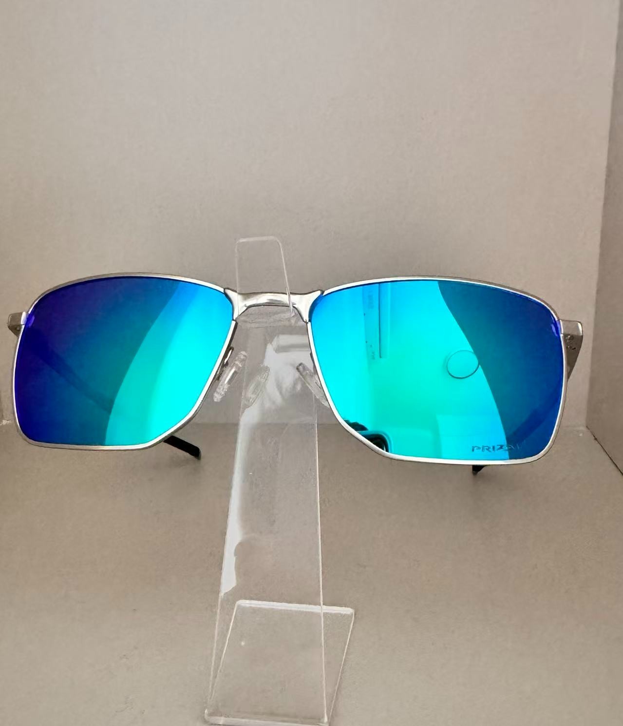 Oakley Ejector OO4142 Silver FramePRIZM Green Lens Sunglasseskl
