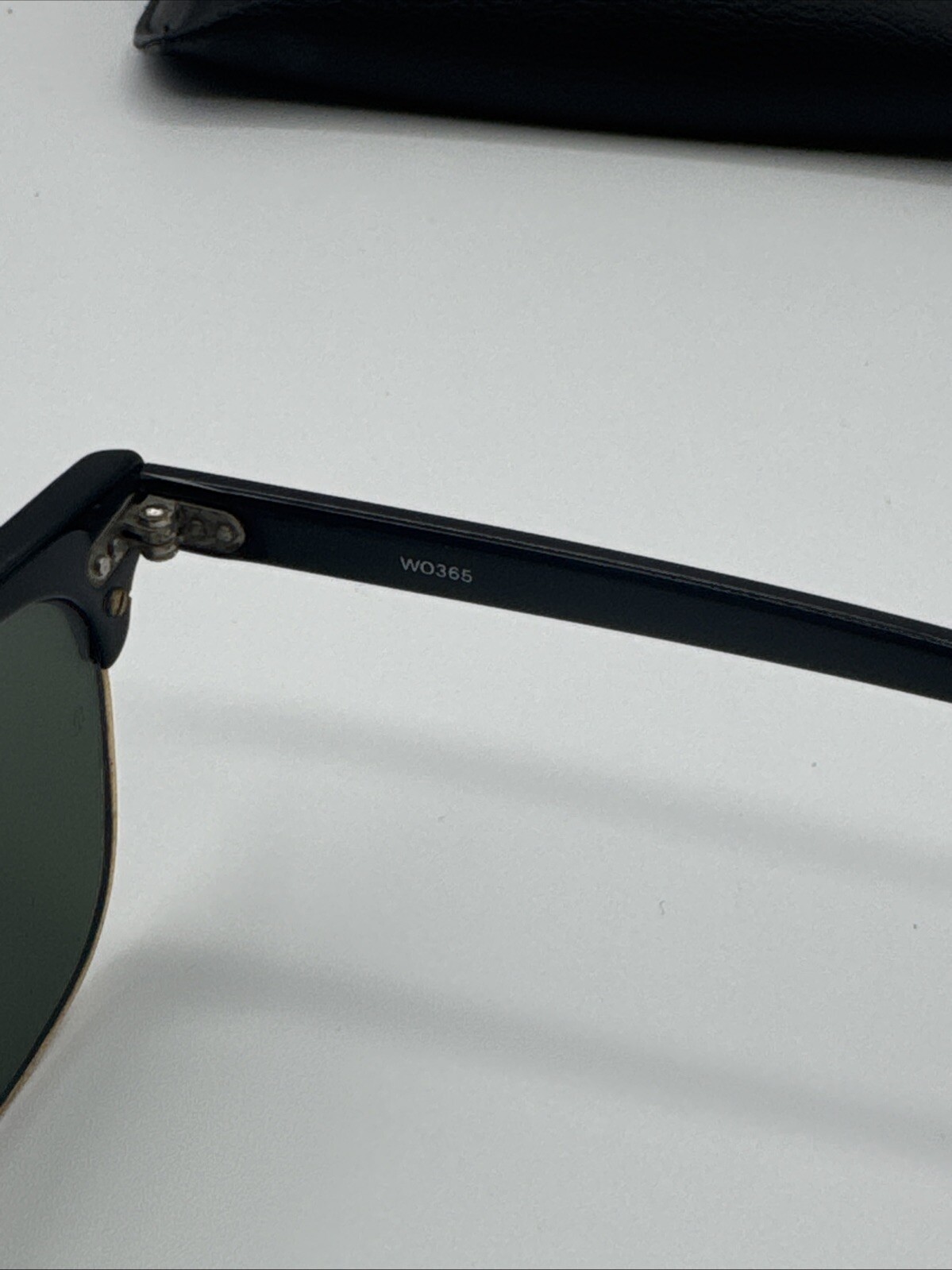 Vintage B L Ray Ban Club master W0365 Black Gold Made In USA