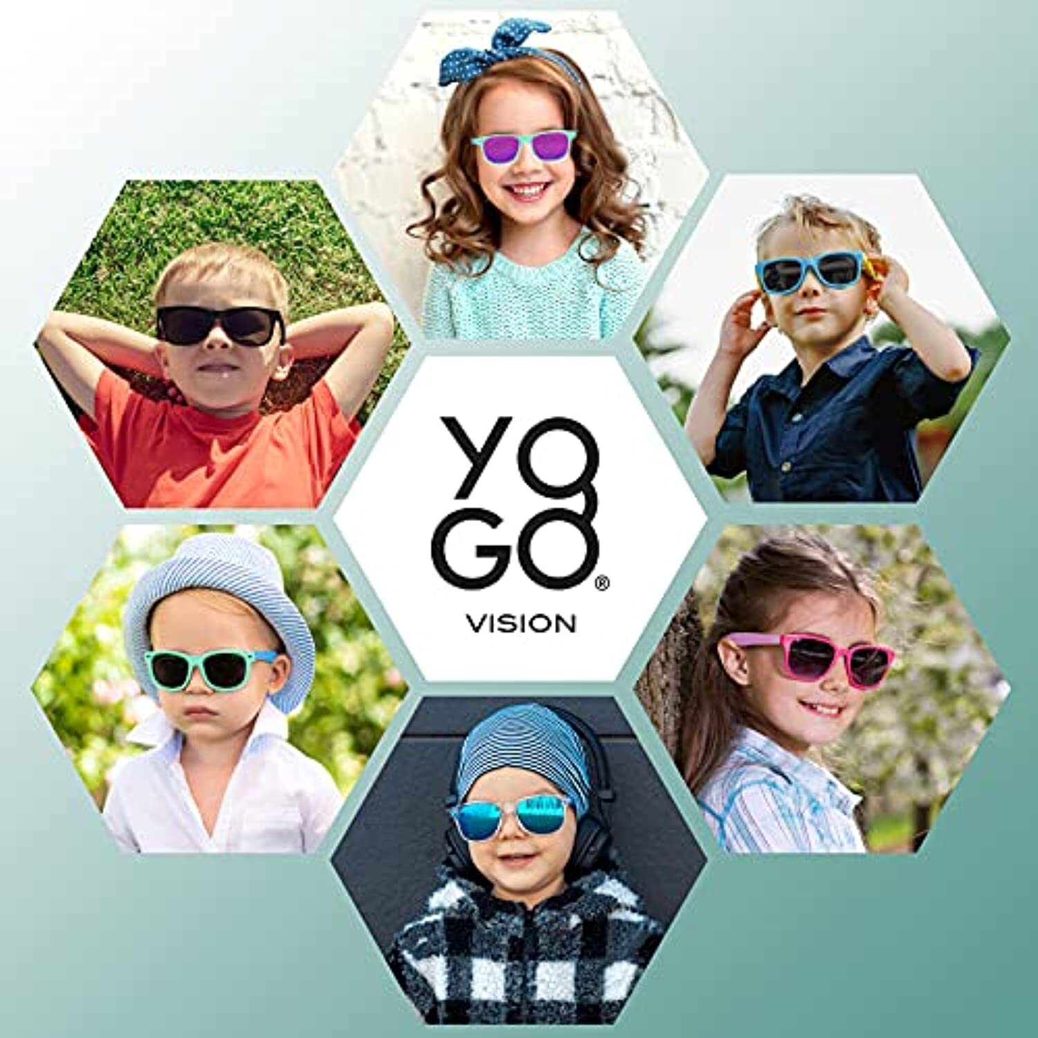 Kids Sunglasses Polarized Rubber Flexible Frame Sunglasses for Kids Boys Girls