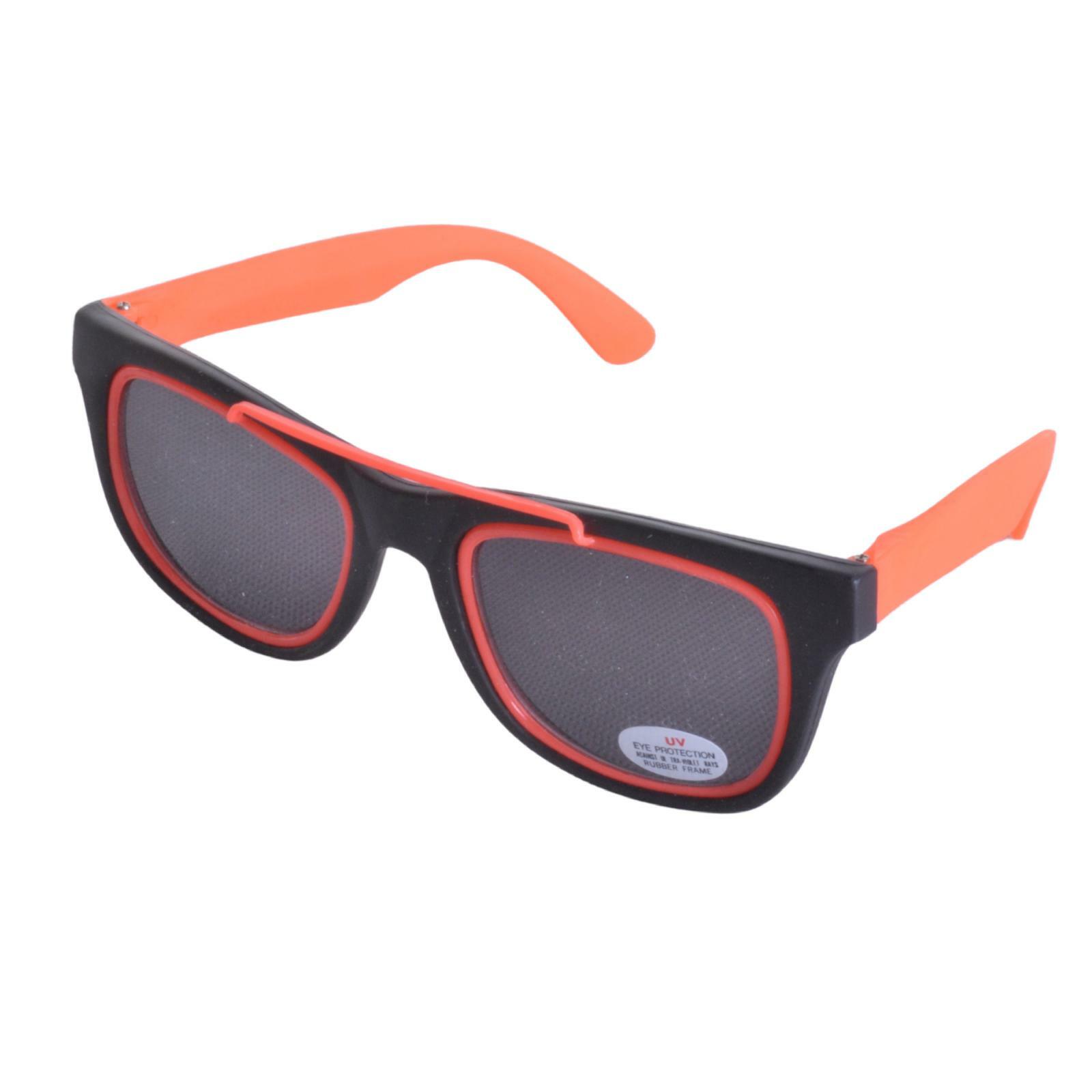 VINTAGE 1980s Deadstock Neon Rubber Sunglasses Yellow Orange Grn UV400 BNWT NEW