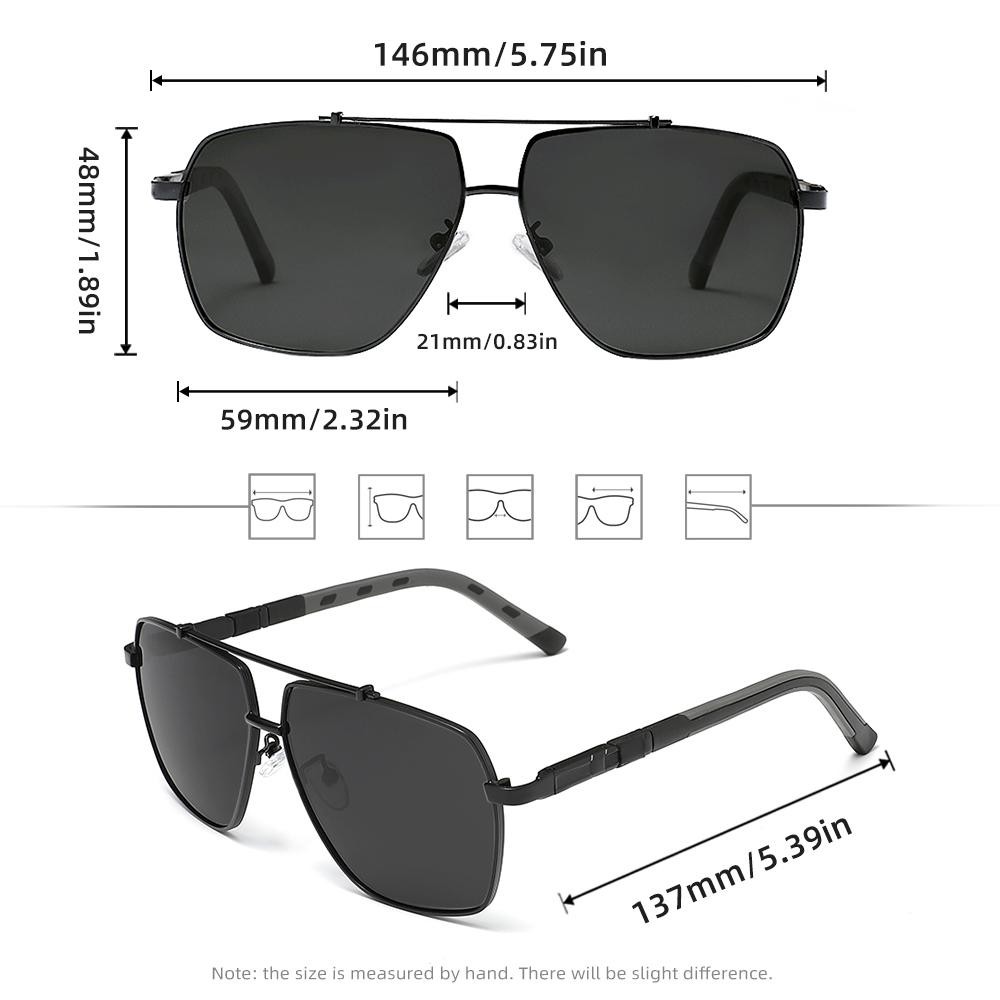 KINGSEVEN Polarized Sunglasses UV400 Square Frame Driving Outdoor Eyewear