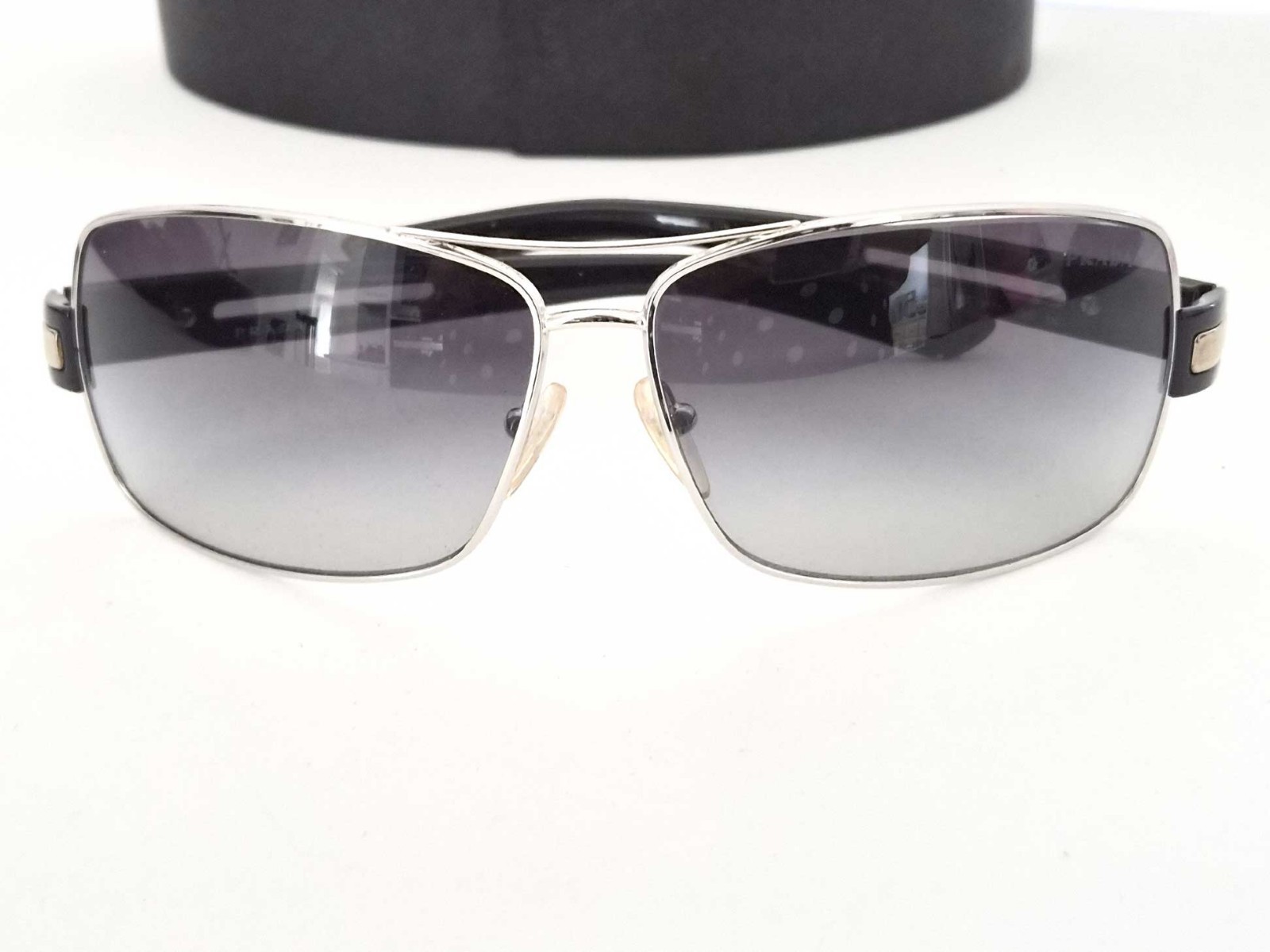 Prada Sunglasses Silvertone Metal Aviator SPR 541