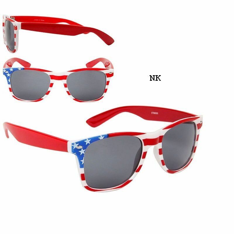AMERICAN USA FLAG SUNGLASSES US United States 4th of July Glasses Smoked Lenses