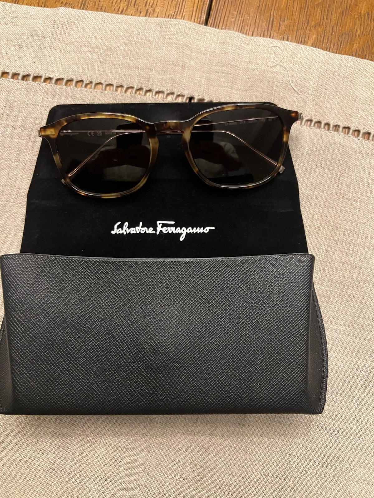 Salvatore Ferragamo Mens Sunglasses with Case Made In Italy