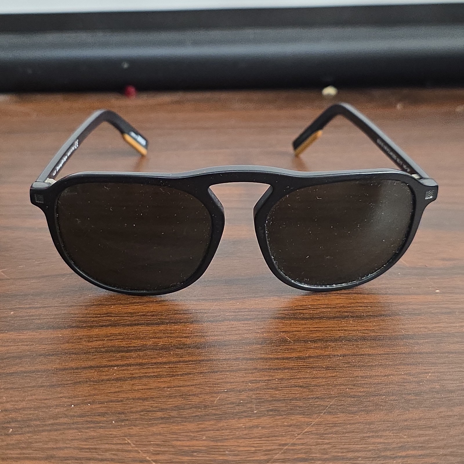 ERMENEGILDO ZEGNA EZ 0115 01AR 55-17-145 BLACK POLARIZED SUNGLASSES