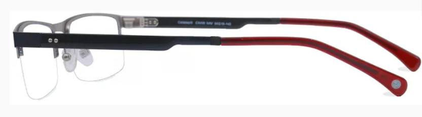 CALLAWAY CA100 Navy Blue 54-19-145 Semi-Rimless Eyeglasses w/Clip-on Sunglasses