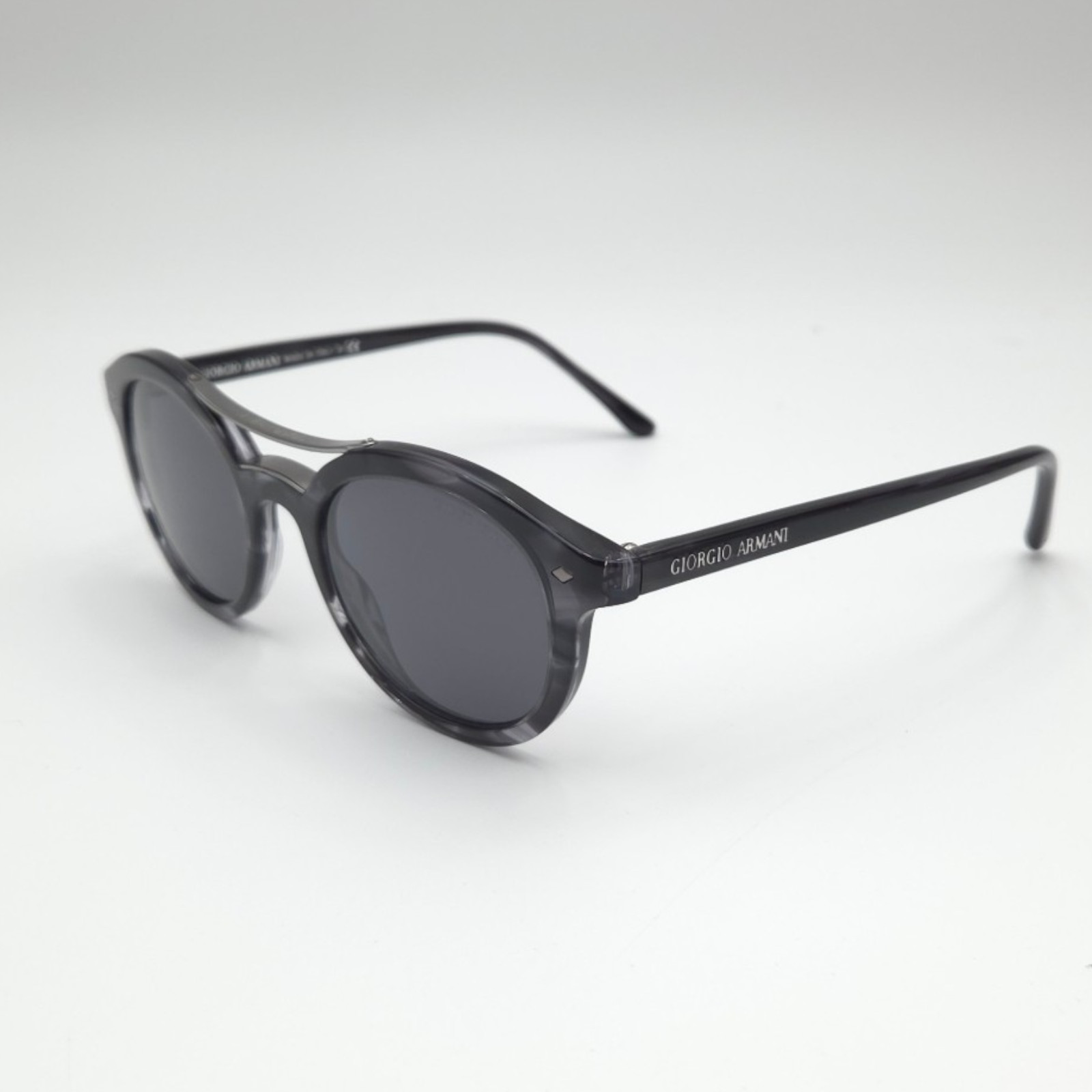 Giorgio Armani AR8007 Men’s Sunglasses – Striped Grey Phantos Frame – $280