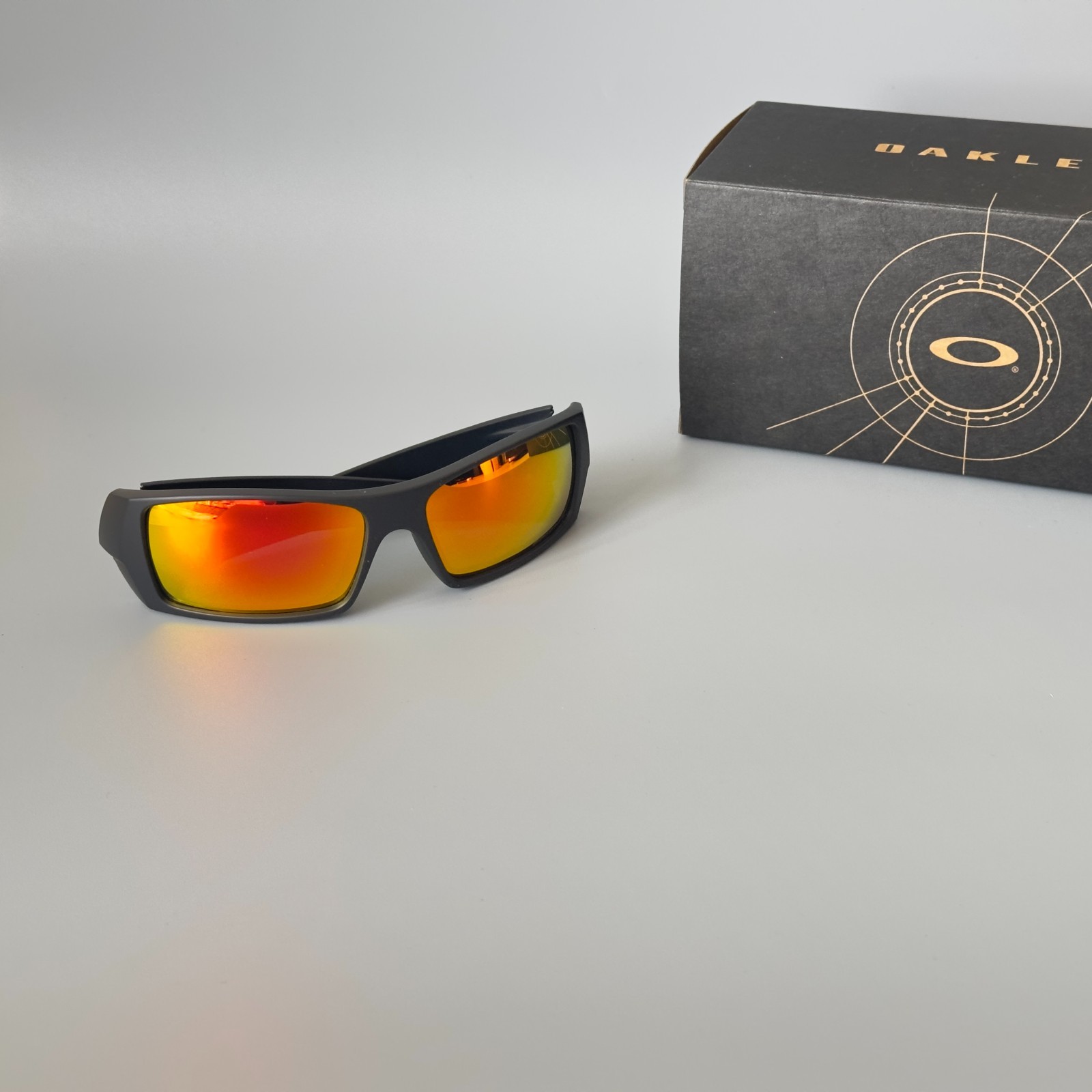 Oakley Gascan Polarized Sunglasses OO9014 Matte Black/Ruby Iridium Lens