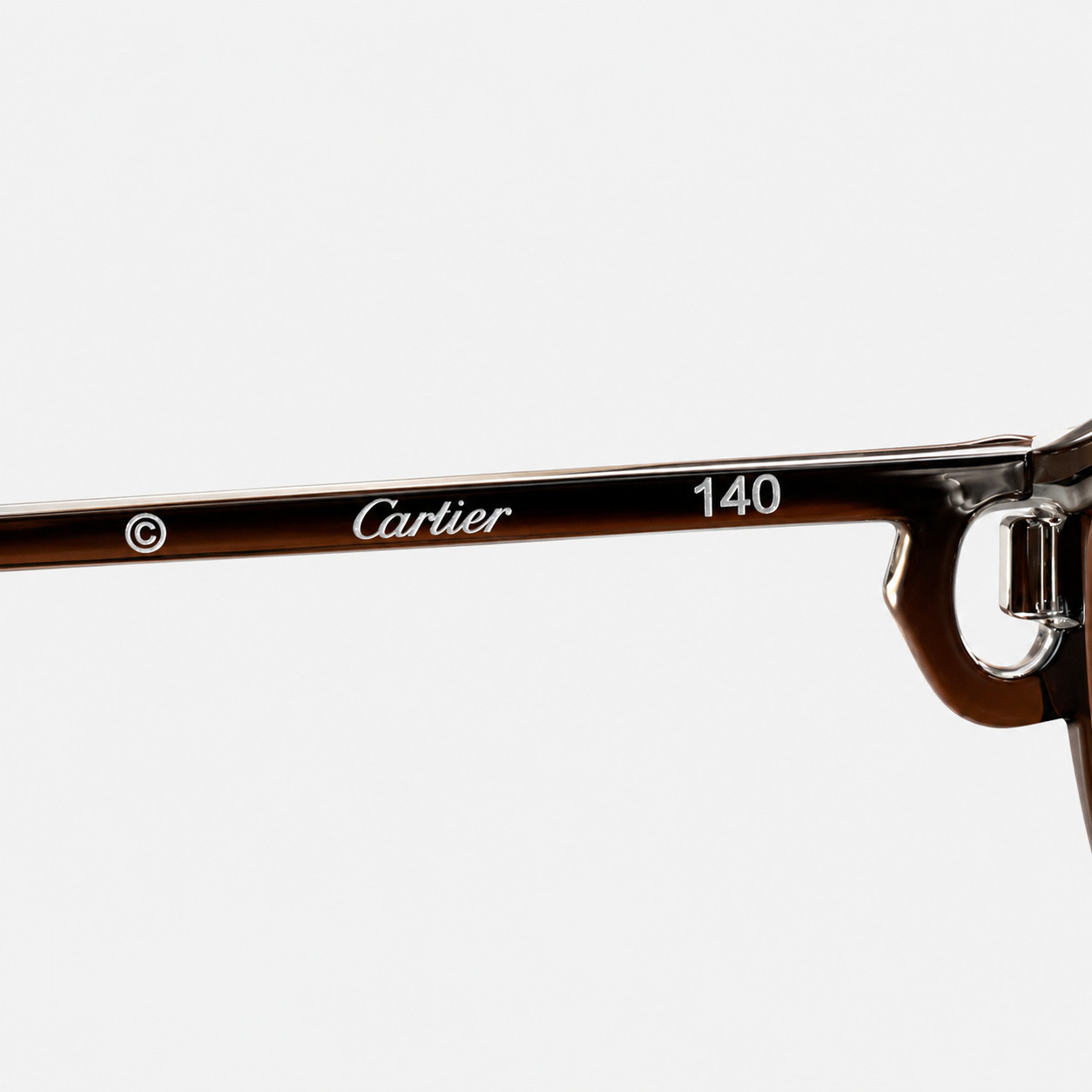 Cartier CT0110S 004 Aviator Sunglasses Silver Full Set Made in France