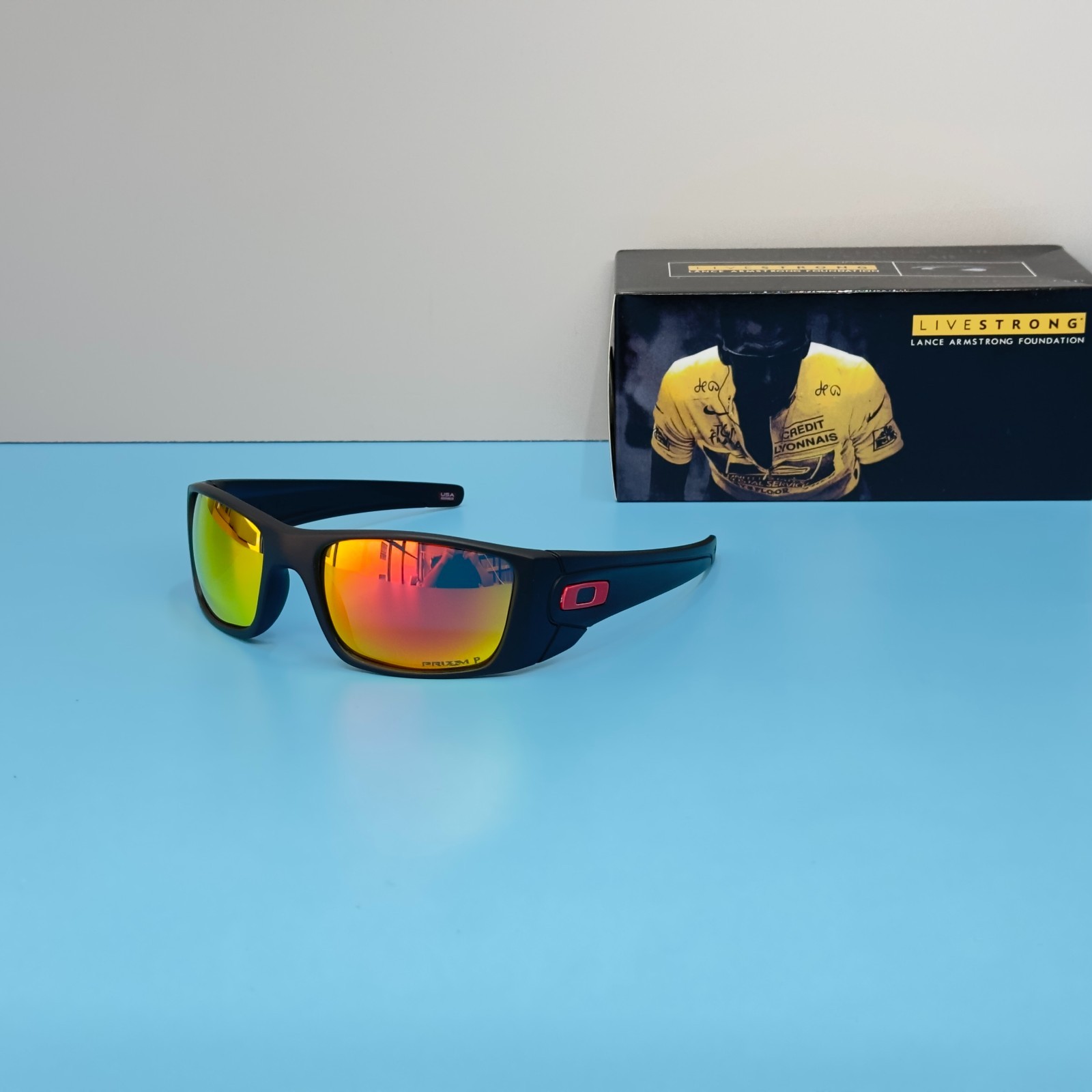 Oakley Fuel Cell OO9096 Black Frame Prizm Ruby Lens Sunglasses New w/ Box