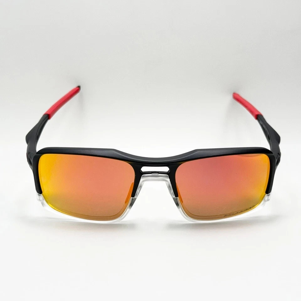 Oakley OO9266 Triggerman Matte Black Sunglasses Ruby Lens New