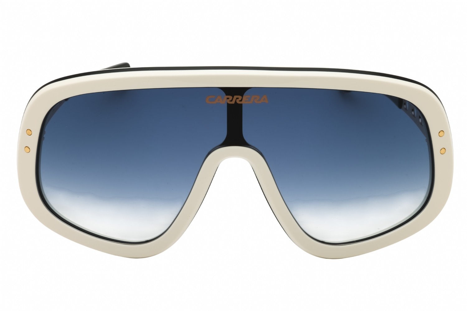CARRERA FLAGLAB 17 0B4E 08 Sunglasses White Gold Frame Blue Lenses 99mm