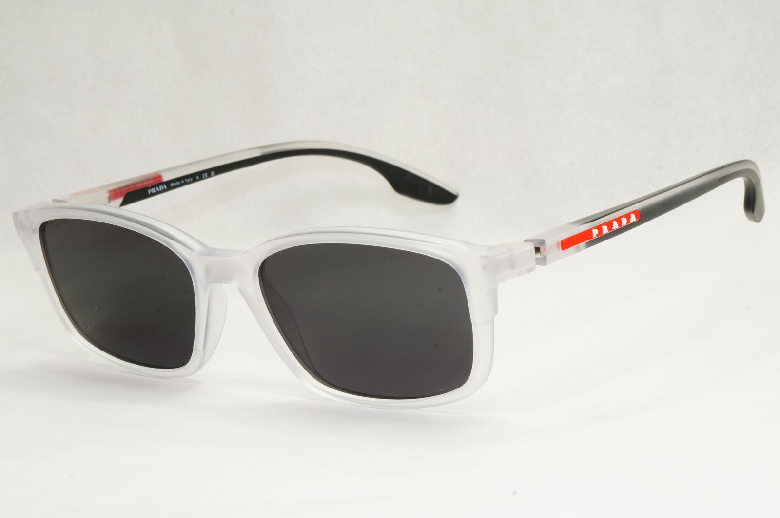 Prada Sunglasses Matte Transparent Grey Black PS01PV VPS 01P 11H-1O1 54mm