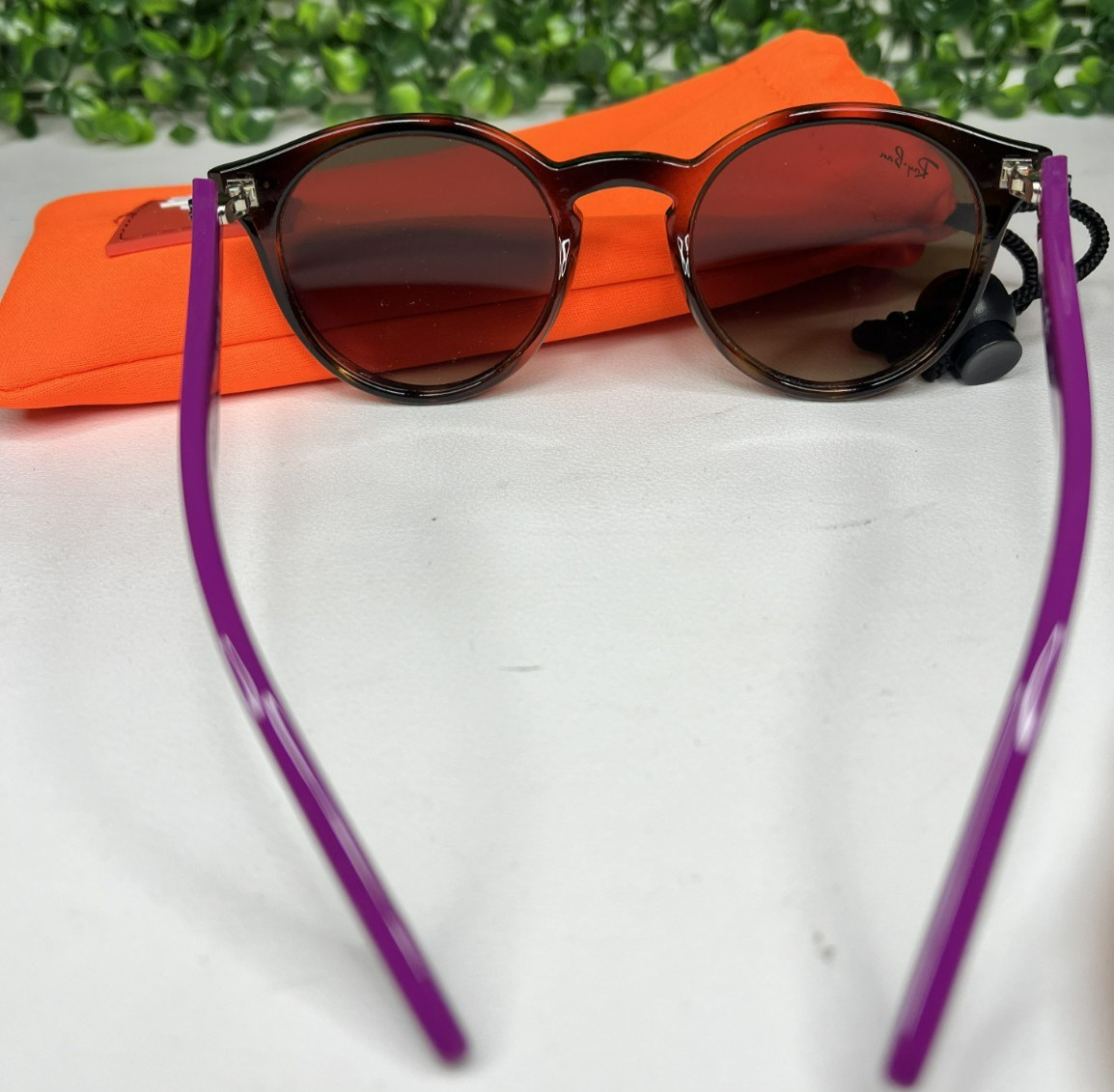 Ray-Ban RJ9064S Kid Children Junior Round Brown Sunglasses, 44mm – PREOWNED