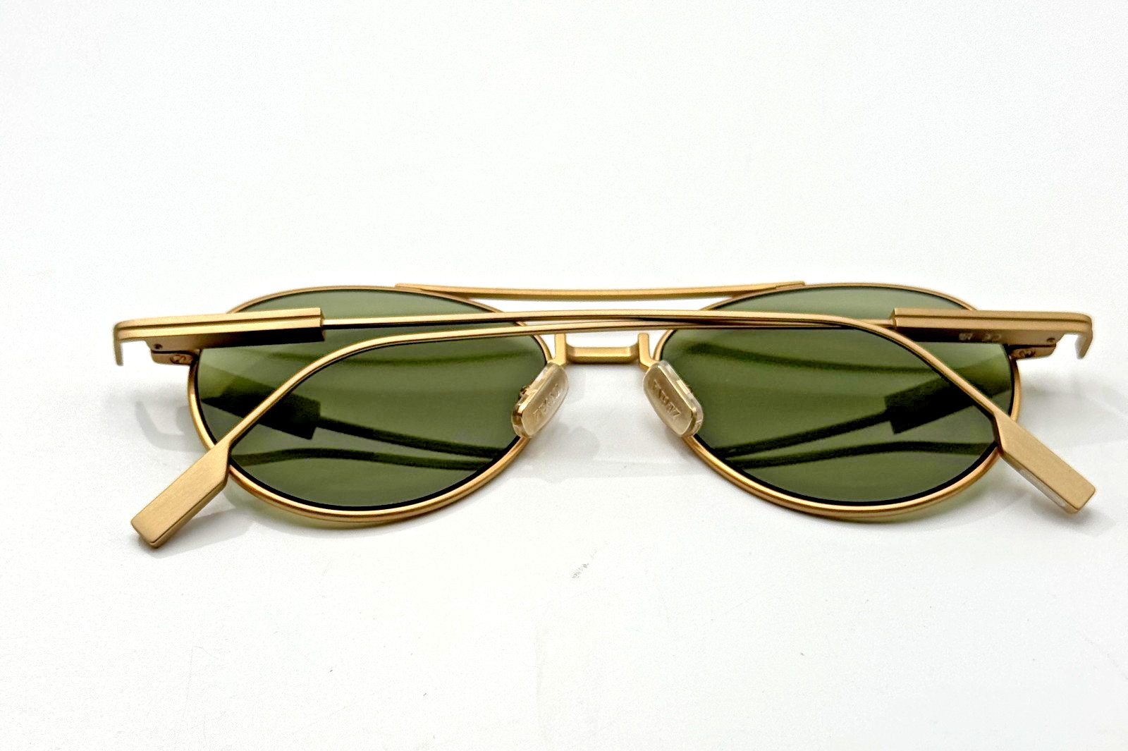 Ermenegildo Zegna Sunglasses EZ0288 35N Matte Bronze Pilot Frame Green Lens 55mm