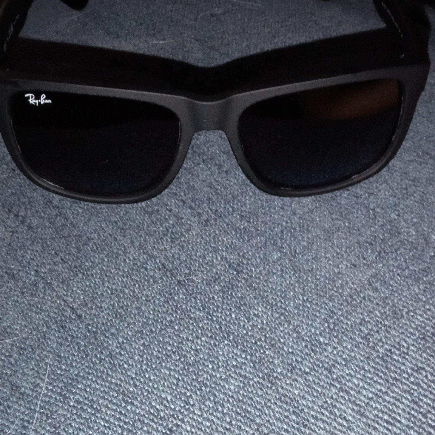 Ray-Ban Justin RB4165 Polarized Sunglasses Black Frame/Lens Rectangle 145mm