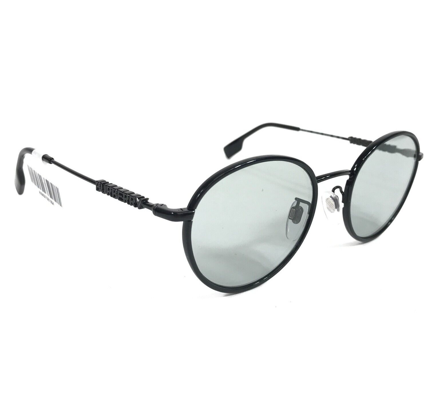 Burberry Sunglasses B3148-D 1001/87 Black Round Frames w/ Gray Lenses 51-20-140