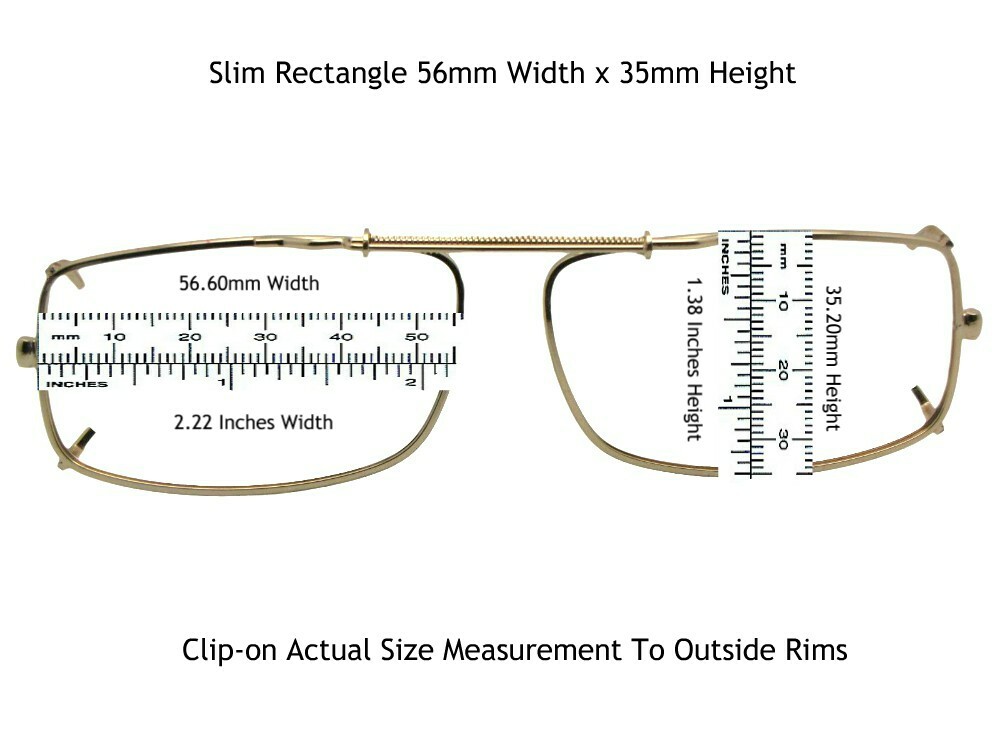 Slim Rectangle Non Polarized Yellow Clip-on Sunglasses