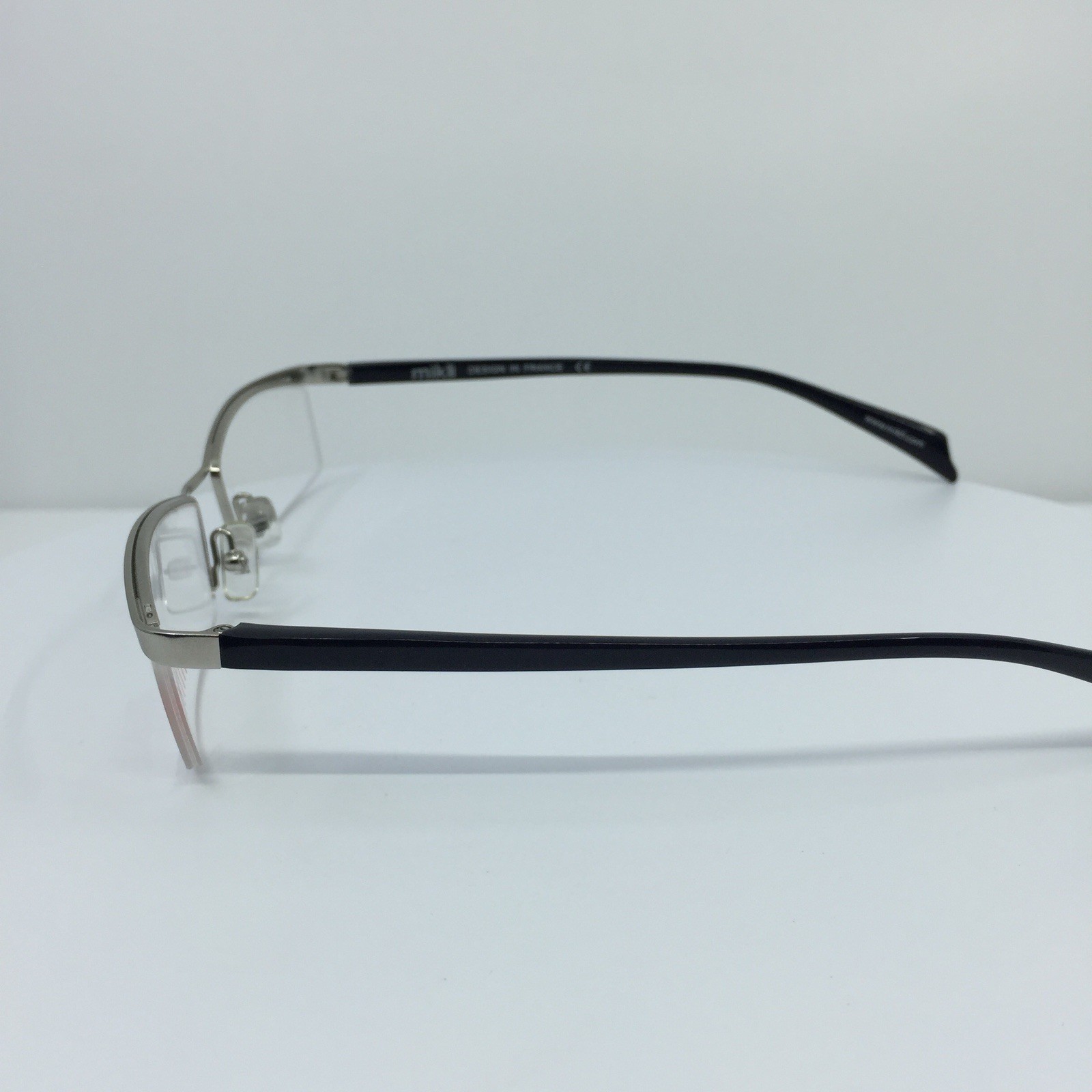 NEW Vintage MIKLI ML 0850 0004 Eyeglasses ML 0850 C. 0004 Silver & Black 56-17mm