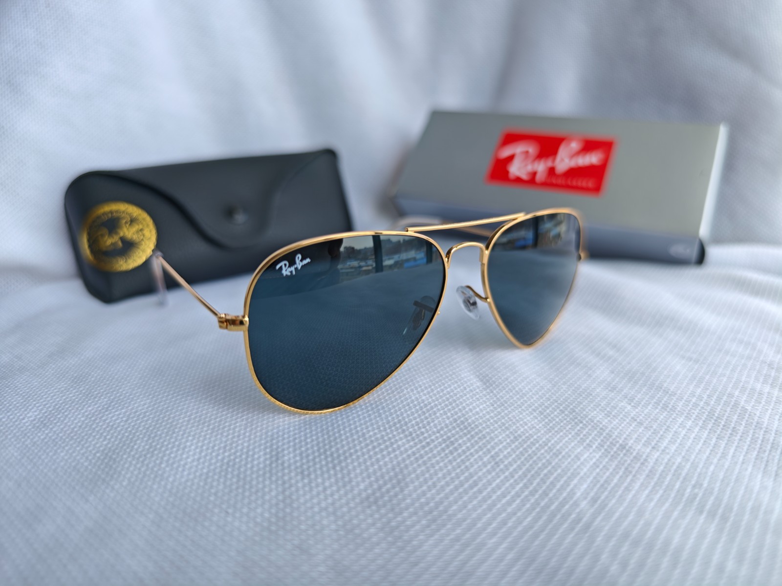 RAY-BAN RB3025 Aviator Sunglasses Gold Frame/58mm Gray Lens