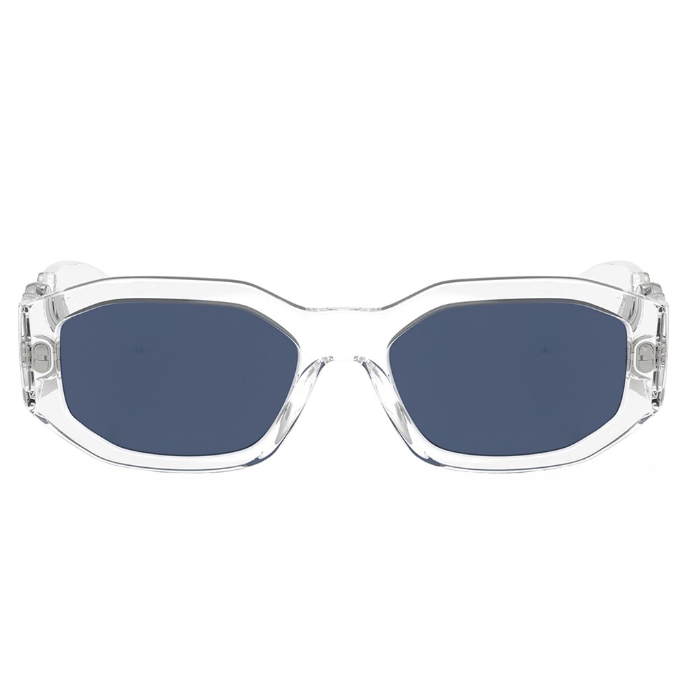 Versace VE 4361 148/80 Crystal Plastic Irregular Sunglasses Blue Lens