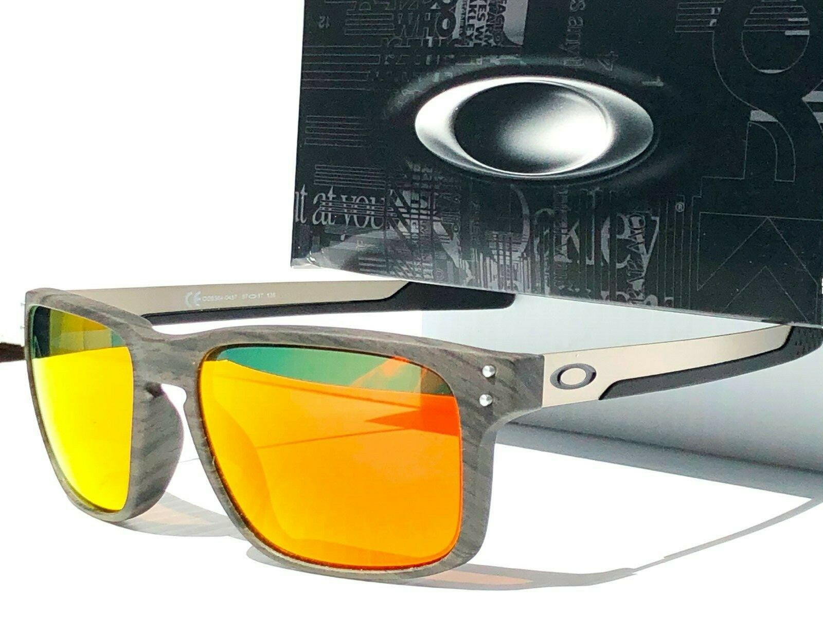 NEW* Oakley HOLBROOK MIX Woodgrain POLARIZED Galaxy RUBY Sunglass 9384-04
